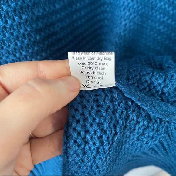 PrinStory Blue Chunky Turtle Neck Tunic Sweater - Picture 5 of 9